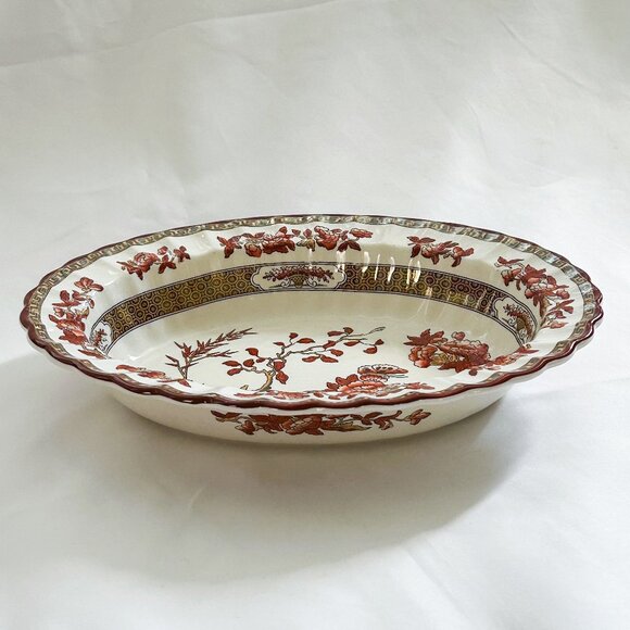Copeland Spode India Tree China Vintage Oval Serving Bowl - Picture 1 of 10